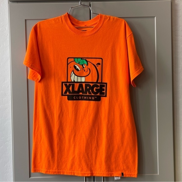 Xlarge X Atomik Miami Art Week Neon Orange Streetwear Graphic Shirt Men Medium - Picture 1 of 5